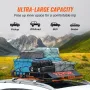 Roof Rack Cargo Basket, 117.5 x 91.5 x 11.4 cm Rooftop Cargo Carrier, Heavy-duty 90.7 kg Capacity Universal Roof Rack Basket, Lu