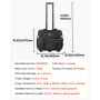 VEVOR Rolling Tool Bag, 110 lbs Load Capacity, 25 Pockets Heavy Duty Roller Tool Bag with Adjustable Telescoping Handle & Stable
