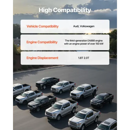 VEVOR knastaksel og kontrolventilsæt, udskiftning af motorknast i støbejern, kompatibel med Audi og Volkswagen, passer til