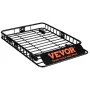 Roof Rack Cargo Basket, 117.5 x 91.5 x 11.4 cm Rooftop Cargo Carrier, Heavy-duty 90.7 kg Capacity Universal Roof Rack Basket, Lu