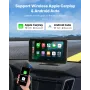 VEVOR trådløs bilstereo, 177,8 mm HD bærbar radio touchskærm kompatibel med Apple CarPlay og Android Auto, CarPlay skærm m