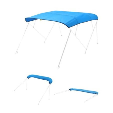 4 Bow Boat Bimini Tops 96"Lx(97"-103")W Awning Top Replacement Pacific Blue