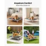 VEVOR Elevated Dog Bed for Large Dogs, Portable Raised Dog Cot with Aluminum Tube Metal Frame and Breathable Textilene Mesh, Ind