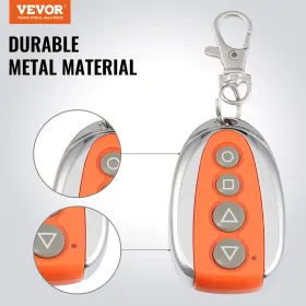 VEVOR skydeportåbner fjernbetjening, 40 meter rækkevidde, 4-knaps automatisk portåbner fjernbetjening, fjernbetjeninger til