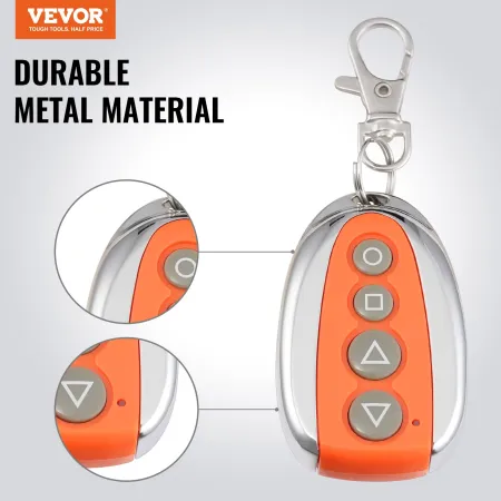 VEVOR skydeportåbner fjernbetjening, 40 meter rækkevidde, 4-knaps automatisk portåbner fjernbetjening, fjernbetjeninger til