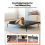 VEVOR Elevated Dog Bed for Large Dogs, Portable Raised Dog Cot with Washable Pillow, Indoor & Outdoor Pet Cooling Raised Hammock