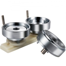 Badge stansning Die 2-1/4 tommer/58 mm rund stansning Die med ABS-slide knap Die Carbon Steel Badge Maker Del Aluminiumslegering