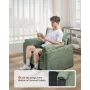 Green Accent Chair, Modern Upholstered Accent Chair with Armrests, Cloth Arm Chairs with Thick Cushion and Arched Backrest, Sing