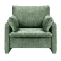VEVOR Green Accent Chair, Modern Upholstered Accent Chair with Armrests, Cloth Arm Chairs with Thick Cushion and Arched Backrest