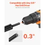Auger Drill Bit for Planting, 80 x 300 mm Spiral Drill Bit, for 3/8" Hex Drive Drills, Heavy Duty Bulb Planter Tool, Hole Drilli