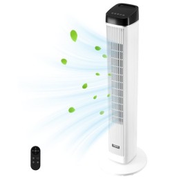 40" Oscillating Tower Fan 9H Timer 22 ft/s Velocity with Remote Control