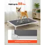 VEVOR forhøjet hundeseng til store hunde, transportabel høj hundeseng med aluminiumsrør metalramme og åndbart tekstilnet, Ind.