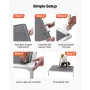 VEVOR Elevated Dog Bed for Large Dogs, Portable Raised Dog Cot with Aluminum Tube Metal Frame and Breathable Textilene Mesh, Ind