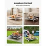 Elevated Dog Bed for Large Dogs, Portable Raised Dog Cot with Aluminum Tube Metal Frame and Breathable Textilene Mesh, Indoor & 