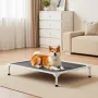 VEVOR Elevated Dog Bed for Large Dogs, Portable Raised Dog Cot with Aluminum Tube Metal Frame and Breathable Textilene Mesh, Ind