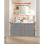 Retractable Baby Gate, 870 mm Tall, Extends up to 1400 mm Wide, Retractable Gate for Kids or Pets, Mesh Material, Easy to Instal