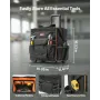 VEVOR Rolling Tool Bag, 110 lbs Load Capacity, 25 Pockets Heavy Duty Roller Tool Bag on Wheels, Adjustable Telescoping Handle & 