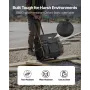 Rolling Tool Bag, 110 lbs Load Capacity, 25 Pockets Heavy Duty Roller Tool Bag on Wheels, Adjustable Telescoping Handle & Stable