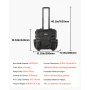 Rolling Tool Bag, 110 lbs Load Capacity, 25 Pockets Heavy Duty Roller Tool Bag on Wheels, Adjustable Telescoping Handle & Stable