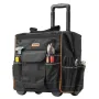 Rolling Tool Bag, 110 lbs Load Capacity, 25 Pockets Heavy Duty Roller Tool Bag on Wheels, Adjustable Telescoping Handle & Stable
