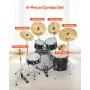VEVOR Cymbal Pack 6 Pieces Cymbal Set 254/355/400/455/505 mm (10 14 16 18 20 Inches) Cymbals for Drum