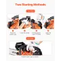 VEVOR 25 cc Gas Chainsaw, 12 inch Gas Powered Chainsaw, 1.02 HP Power Chain Saw with Non-Slip Handle, Gas-Powered Chainsaws with