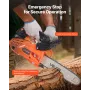 25 cc Gas Chainsaw, 12 inch Gas Powered Chainsaw, 1.02 HP Power Chain Saw with Non-Slip Handle, Gas-Powered Chainsaws with Dual 