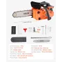25 cc Gas Chainsaw, 12 inch Gas Powered Chainsaw, 1.02 HP Power Chain Saw with Non-Slip Handle, Gas-Powered Chainsaws with Dual 
