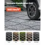VEVOR Gravel Grid, 4 Inch Depth, 17.06 x 8.86 FT / 5200 x 2700 mm, 1880 LBS Per Sq ft Grass Ground Retainer, Permeable Geo Grids