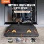 VEVOR Upgraded Rubber Threshold Ramp, 3.5" Rise Door Ramp with 1 Channel, Natural Rubber Car Ramp with Non-Slip Textured Surface