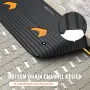 Upgraded Rubber Threshold Ramp, 3.5" Rise Door Ramp with 1 Channel, Natural Rubber Car Ramp with Non-Slip Textured Surface, 3306