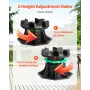 VEVOR Deck Blocks 8 PCS, 2200 lbs / 997.90 kg Load Capacity Deck Support Plastic Pedestal Paver, Raising 3.54 - 4.65 inch / 90 -