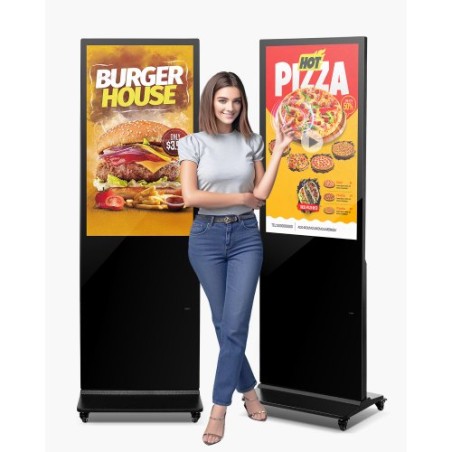 43" Digital Signage Display Touch Screen 2K UHD LCD Floor Standing Kiosk
