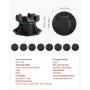 Deck Blocks 8 PCS, 2200 lbs / 997.90 kg Load Capacity Deck Support Plastic Pedestal Paver, Raising 3.54 - 4.65 inch / 90 - 118 m