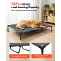 VEVOR Elevated Dog Bed for Large Dogs, Portable Raised Dog Cot with Steel Metal Frame and Breathable Teslin Mesh, Indoor & Outdo