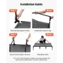 Elevated Dog Bed for Large Dogs, Portable Raised Dog Cot with Steel Metal Frame and Breathable Teslin Mesh, Indoor & Outdoor Pet