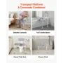 VEVOR Bedside Commode Chair, 227 kg Weight Capacity, 4-in-1 Portable Toilet and Raised Toilet Seat with Padded Seat and Backrest