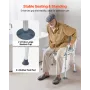 Bedside Commode Chair, 227 kg Weight Capacity, 4-in-1 Portable Toilet and Raised Toilet Seat with Padded Seat and Backrest, Deta