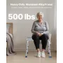 sengebordsstol, 227 kg vægtkapacitet, 4-i-1 bærbart toilet og