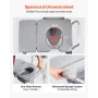 VEVOR Bedside Commode Chair, 227 kg Weight Capacity, 4-in-1 Portable Toilet and Raised Toilet Seat with Padded Seat and Backrest