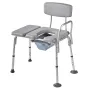 Bedside Commode Chair, 227 kg Weight Capacity, 4-in-1 Portable Toilet and Raised Toilet Seat with Padded Seat and Backrest, Deta