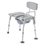 Bedside Commode Chair, 227 kg Weight Capacity, 4-in-1 Portable Toilet and Raised Toilet Seat with Padded Seat and Backrest, Deta