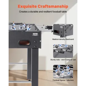 VEVOR bordfodboldbord, 121 cm standardstørrelsesbord, indendørs bordfodboldborde i fuld størrelse til hjemmet, familien og