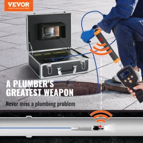 Sewer Camera Pipe Inspection Camera 7-inch Screen 1000TVL Camera 131ft