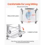 Bedside Commode Chair with Wheels, 159 kg Capacity, 4-in-1 Portable Toilet and Raised Toilet Seat with Padded Seat/Backrest/Flip