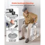 Bedside Commode Chair, 227 kg Capacity, 4-in-1 Portable Toilet and Raised Toilet Seat with Padded Seat & Backrest, Detachable 5L