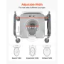 VEVOR Bedside Commode Chair, 227 kg Capacity, 4-in-1 Portable Toilet and Raised Toilet Seat with Padded Seat & Backrest, Detacha