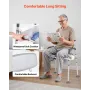 VEVOR Bedside Commode Chair, 227 kg Capacity, 4-in-1 Portable Toilet and Raised Toilet Seat with Padded Seat & Backrest, Detacha