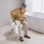 Bedside Commode Chair, 227 kg Capacity, 4-in-1 Portable Toilet and Raised Toilet Seat with Padded Seat & Backrest, Detachable 5L