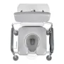 Bedside Commode Chair, 227 kg Capacity, 4-in-1 Portable Toilet and Raised Toilet Seat with Padded Seat & Backrest, Detachable 5L